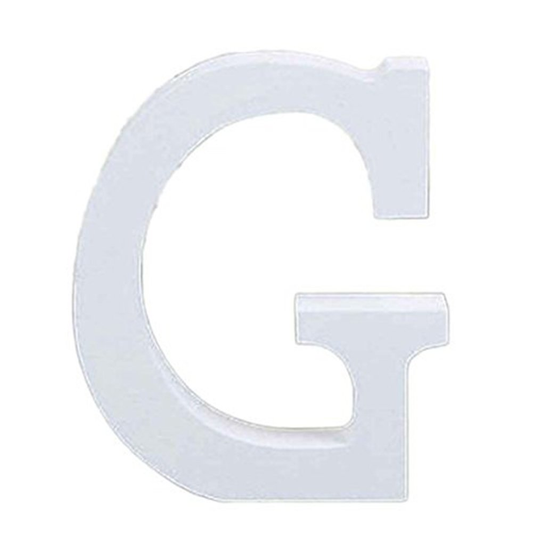 3" Height Wooden Letters Alphabet Word Free Standing Wedding Home Decor-White Letter G 