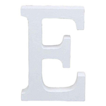 3" Height Wooden Letters Alphabet Word Free Standing Wedding Home Decor-White Letter E 