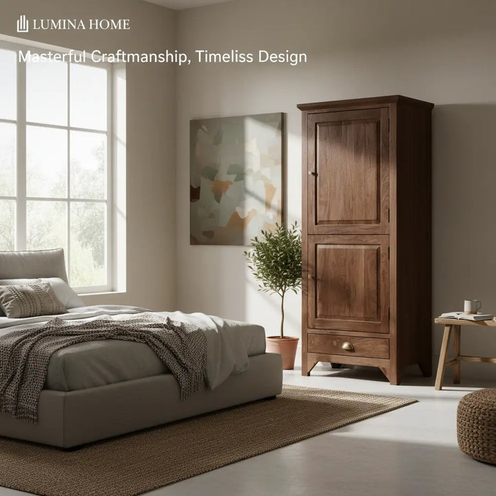 Translation missing: en.Wardrobe Storage Almirah Cupboard for Cloths (Honey Finish) 