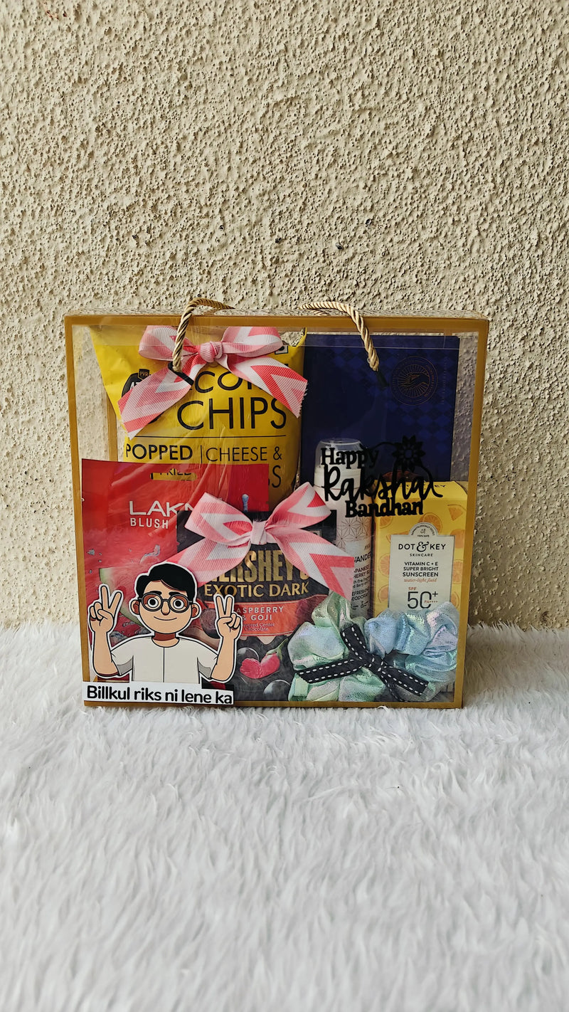 Bilkul Risk Nahi Lene Ka 🤭 – Rakhi Hamper for Sister 