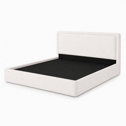 Translation missing: en.Boucle Bed Frame With Storage, Upholstered Headboard, Metal Bed Frame With Headboard, Hydraulic Storage 