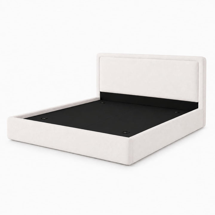 Translation missing: en.Boucle Bed Frame With Storage, Upholstered Headboard, Metal Bed Frame With Headboard, Hydraulic Storage 