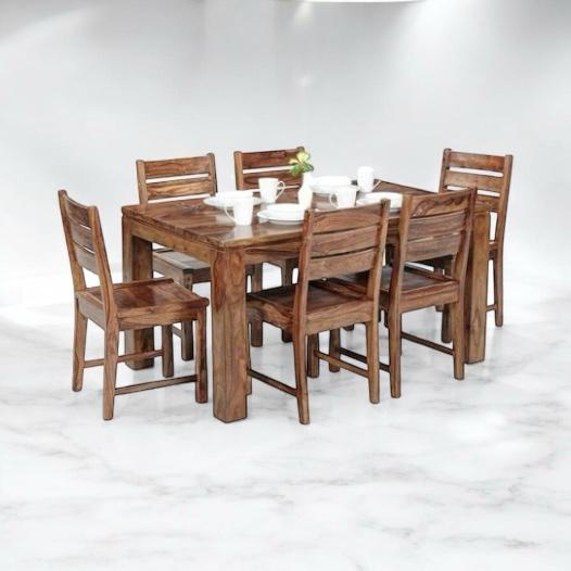 Sheesham Wood Norcross 2 Seater Dining Table Set for Home | Dining Furniture | Brown Finish Aprodz