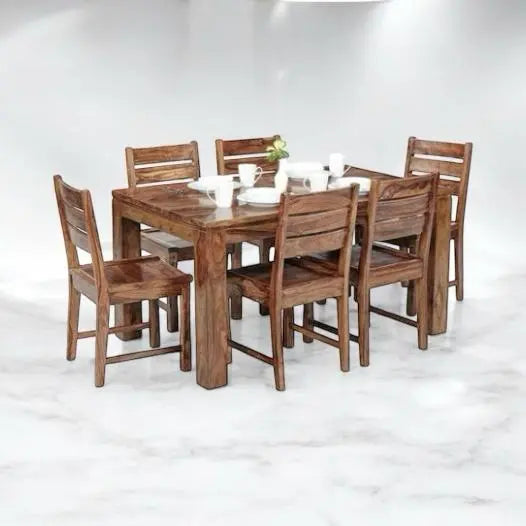 Translation missing: en.Sheesham Wood Norcross 2 Seater Dining Table Set for Home | Dining Furniture | Brown Finish Aprodz