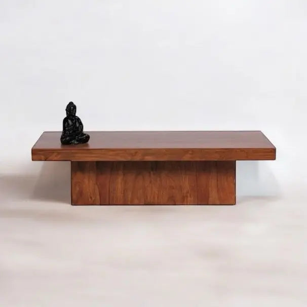 Sheesham Wood Zeelu Stylish Coffee Table for Living Room | Center Table for Home | Brown Finish 