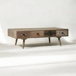 Mango Wood Susannaberg Stylish Coffee Table for Living Room | Center Table for Home | Brown Finish 