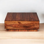 Sheesham Wood Mahdia Stylish Coffee Table for Living Room | Center Table for Home | Brown Finish 