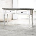 Mango Wood Lolua Console Table with 2 Drawer for Living Room | Wooden Console Table | Brown & White Finish 