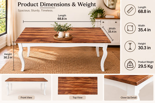 Translation missing: en.Vaughan Dining Table- White 