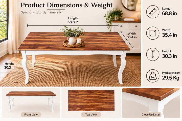 Translation missing: en.Vaughan Dining Table- White 