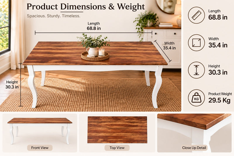 Vaughan Dining Table- White 