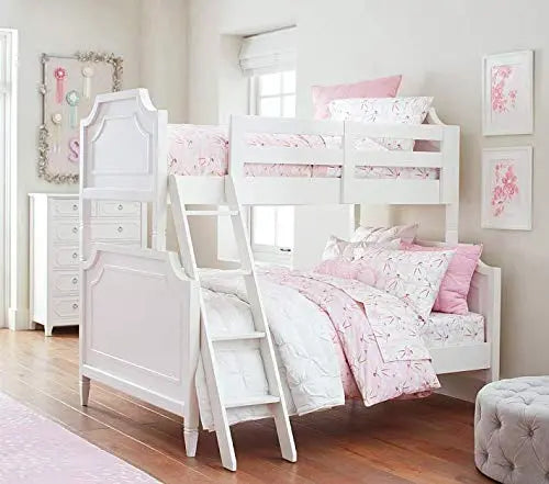 Solid Wood Joni Bunk Bed for Bedroom | White Finish