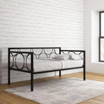 Three Seater Metal Sofa with Mattress and 2 bolsters (Metal - White Powdercoated)