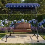 APRODZ Best Buy Steel Porch Jhula Swings Outdoor Iron Frame Deluxe Patio Garden Porch Canopy 3 Seats Swing with Bench 