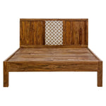 Solid Wood Without Storage Durque Bed for Bedroom Stylish | Teak Finish 