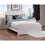 Solid Wood Without Storage Queen Size Melba Bed for Bedroom Stylish | Cream Finish 