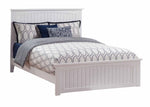 Solid Wood Without Storage Queen Size Melba Bed for Bedroom Stylish | Cream Finish 