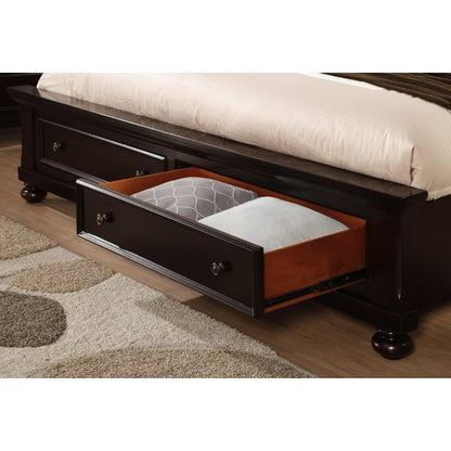 Solid Wood Storage Queen Size Crouch Bed for Bedroom Stylish | Dark Brown Finish