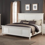 Solid Wood Without Storage Bed Elmore for Bedroom Stylish | White Finish 