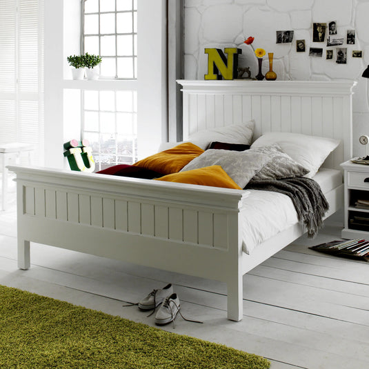 Translation missing: en.Solid Wood Without Storage Clemons Bed for Bedroom Stylish | White Finish 