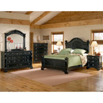 Solid Wood Without Storage Queen Size Dawson Bed for Bedroom Stylish | Dark Brown Finish 