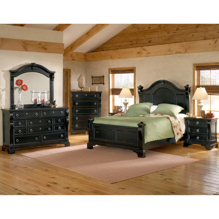 Translation missing: en.Solid Wood Without Storage Queen Size Dawson Bed for Bedroom Stylish | Dark Brown Finish 