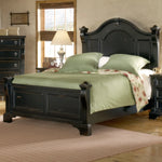Solid Wood Without Storage Queen Size Dawson Bed for Bedroom Stylish | Dark Brown Finish 