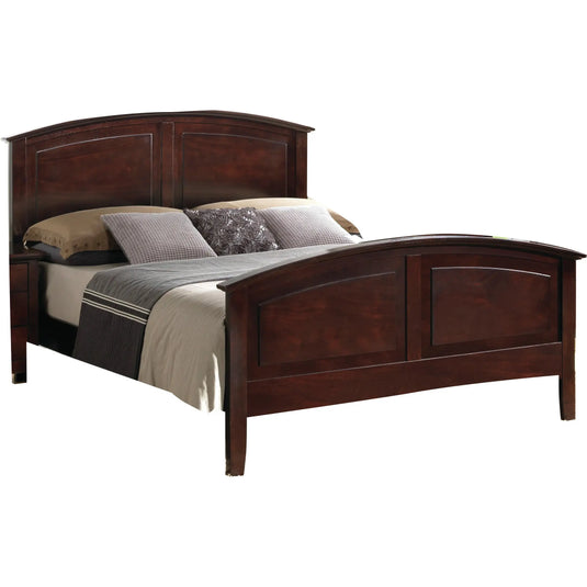 Translation missing: en.Solid Wood Without Storage Queen Size Derby Bed for Bedroom Stylish | Dark Brown Finish 