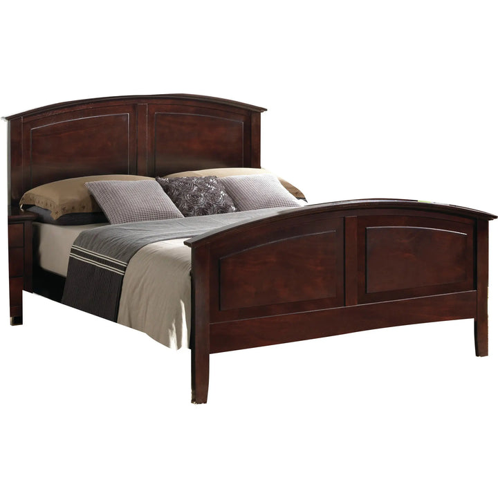 Translation missing: en.Solid Wood Without Storage Queen Size Derby Bed for Bedroom Stylish | Dark Brown Finish 
