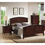 Solid Wood Without Storage Queen Size Derby Bed for Bedroom Stylish | Dark Brown Finish 