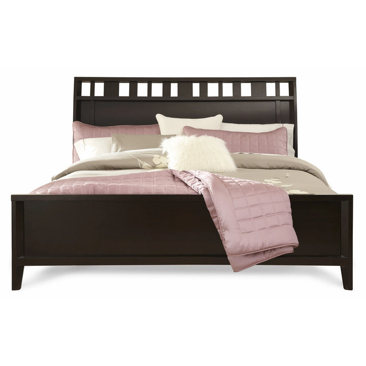Translation missing: en.Solid Wood Without Storage Queen Size Everly Bed for Bedroom Stylish | Dark Brown Finish 