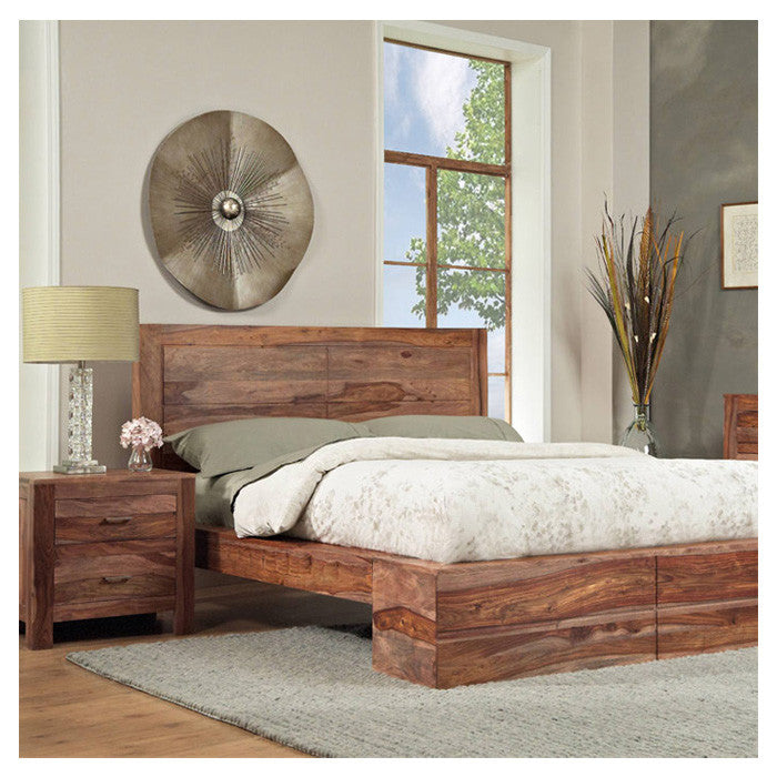 Sheesham Wood Queen Size Fenton Bed for Bedroom Stylish