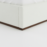 Eira Cloud Boucle Bed Frame With Storage, Upholstered Headboard, Metal Bed Frame With Headboard, Hydraulic Storage System, No Box Spring Required Cream Fabric 