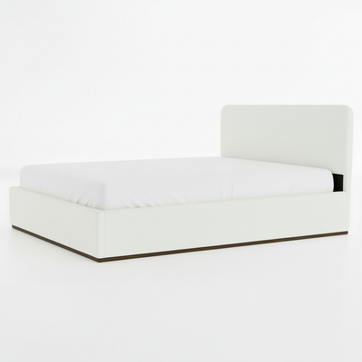 Eira Cloud Boucle Bed Frame With Storage, Upholstered Headboard, Metal Bed Frame With Headboard