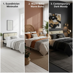 Upholstered Platform Bed Modern Bed Frame with Charging Station, Bed Metal with Velvet Tufted Headboard, No Spring Boxing Needed Grey Fabric + Black Powdercaoted 
