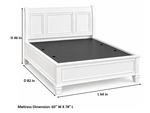 White Hydraulic Storage Bed with Panel Headboard & Footboard – Elegant Lift-Up Storage Bed Frame 