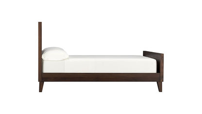 Solid Wood Without Storage Queen Size Newton Bed for Bedroom Stylish | Dark Brown Finish