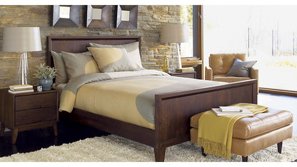 Solid Wood Without Storage Queen Size Newton Bed for Bedroom Stylish | Dark Brown Finish