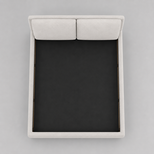 Translation missing: en.Upholstered Platform Bed with Two Removable Pillow Headboard 