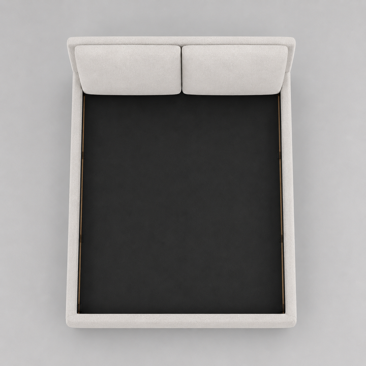 Translation missing: en.Upholstered Platform Bed with Two Removable Pillow Headboard 