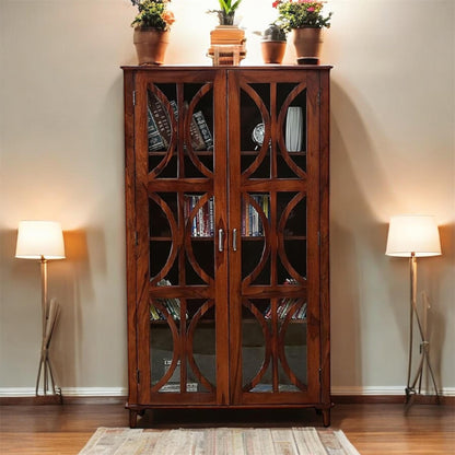 Bookshelf | Sheesham Wood Durable & Stylish Wooden Storage Organizer | Shelves Bookcase Rustic Elegant for Home Office Living Room | Compact Design Furniture Organizer (Honey)
