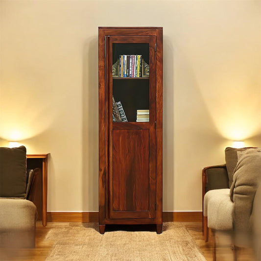Bookshelf | Sheesham Wood Wooden Storage Organizer | Shelves Bookcase Rustic Durable, Stylish & Compact Design for Home, Office, Living Room | Furniture Organizer Elegant Finish (Honey 2)