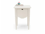 Mango Wood Salani One Darwer Bedside Storage Table for Living Room | White Finish 