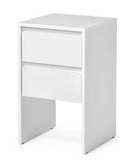 Mango Wood Tabuk Three Drawer Selves Bedside Storage Table for Bedroom | White Finish 