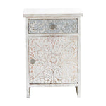 Mango Wood Yaviza One Door and One Drewer Bedside Storage Table for Bedroom 