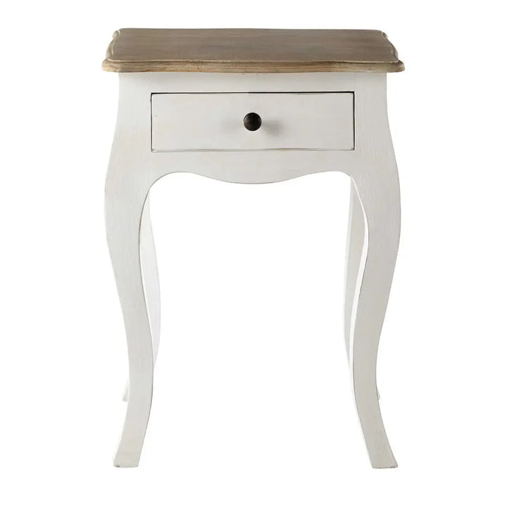 Translation missing: en.Mango Wood Baiyer One Drawer Selves Bedside Storage Table for Bedroom | White Finish 