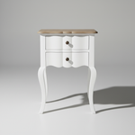 Mango Wood Tinto Stylish Bedside Table for Bedroom Living Room with 2 Drawer End Table 
