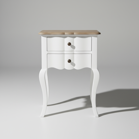 Translation missing: en.Mango Wood Tinto Stylish Bedside Table for Bedroom Living Room with 2 Drawer End Table 