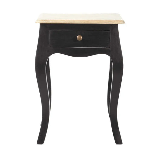 Translation missing: en.Mango Wood Cusco One Drawer Selves Bedside Storage Table for Bedroom | Dark Brown Finish 