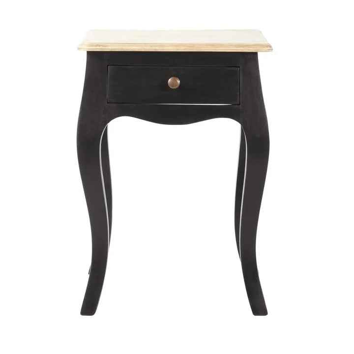 Translation missing: en.Mango Wood Cusco One Drawer Selves Bedside Storage Table for Bedroom | Dark Brown Finish 